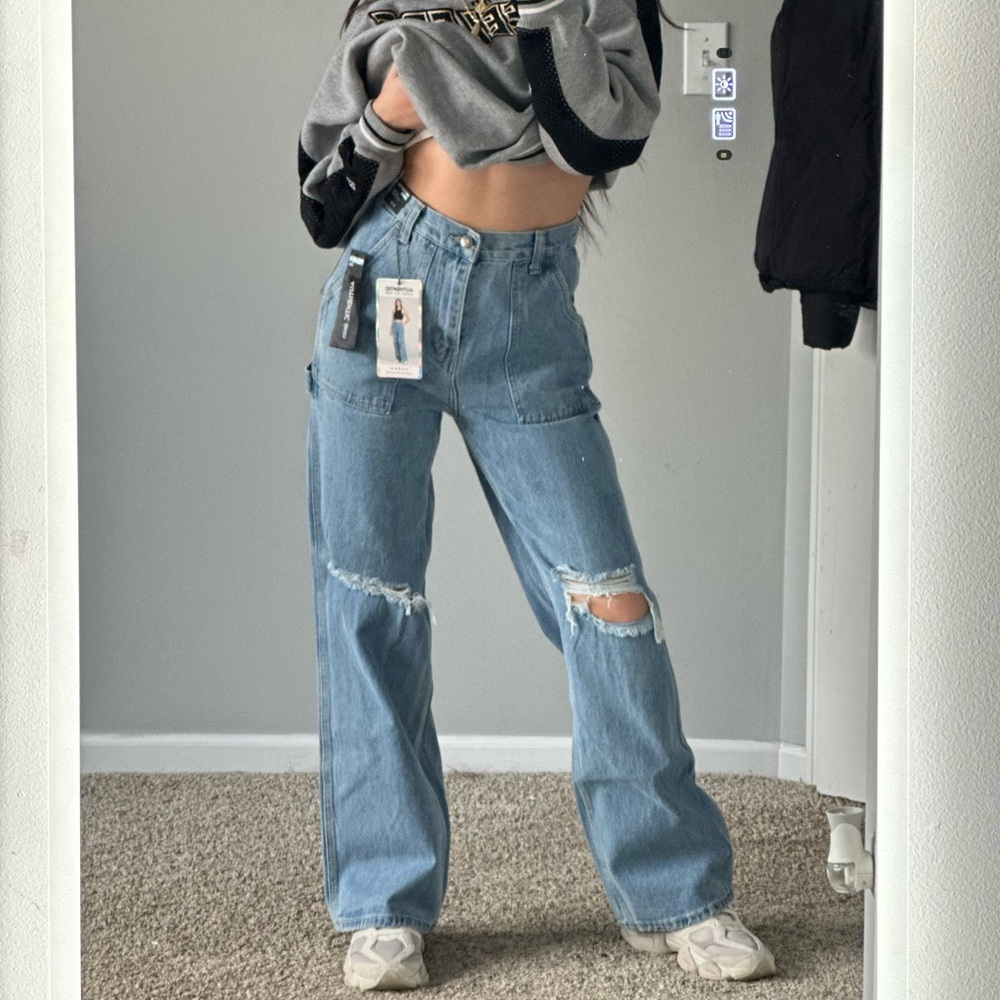 High Rise Blue Jeans